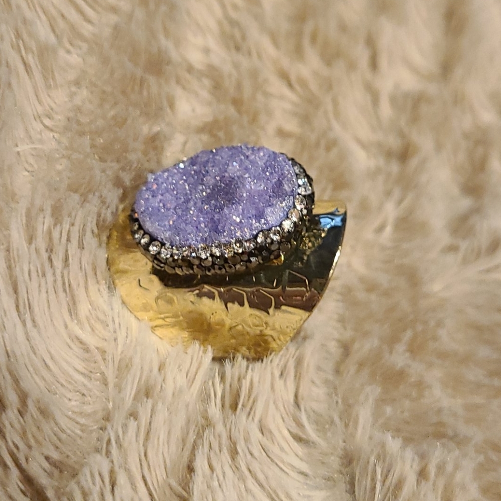 Beautiful Adjustable Druzy Ring - image 1